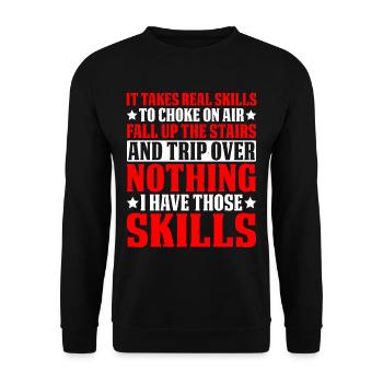 It Takes Real Skills To Choke On Air 9 - Unisex Pullover - Schwarz - Vorne - Alina (178cm) & Michal (187cm)