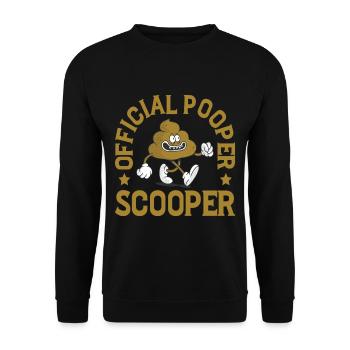 Official Pooper Scooper 18 - Unisex Pullover - Schwarz - Vorne - Alina (178cm) & Michal (187cm)