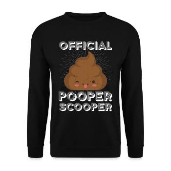Official Pooper Scooper 19 - Unisex Pullover - Schwarz - Vorne - Alina (178cm) & Michal (187cm)