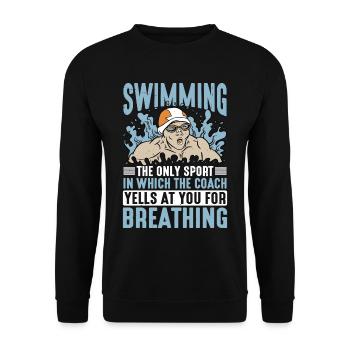 The Coach Yells At You For Breathing - Unisex Pullover - Schwarz - Vorne - Alina (178cm) & Michal (187cm)
