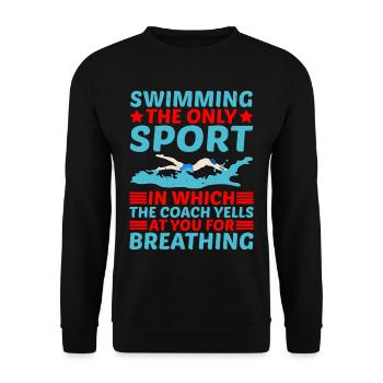 The Coach Yells At You For Breathing 2 - Unisex Pullover - Schwarz - Vorne - Alina (178cm) & Michal (187cm)