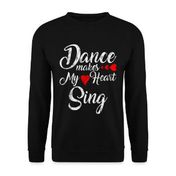 Dance makes My Heart Sing 3 - Unisex Pullover - Schwarz - Vorne - Alina (178cm) & Michal (187cm)