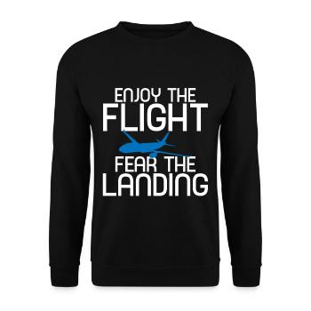 Profitez du vol Fear The Landing 2 - Sweat-shirt Unisexe - noir - Devant - Alina (178cm) & Michal (187cm)