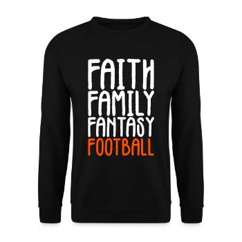 Faith Family Fantasy Football - Unisex Sweatshirt - black - Front - Alina (178cm) & Michal (187cm)