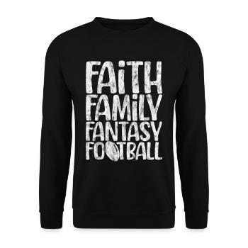Faith Family Fantasy Football 3 - Unisex Sweatshirt - black - Front - Alina (178cm) & Michal (187cm)
