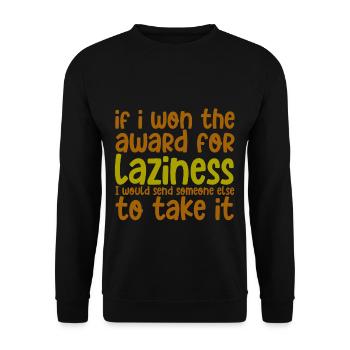 Si j’ai gagné le prix pour la paresse 2 - Sweat-shirt Unisexe - noir - Devant - Alina (178cm) & Michal (187cm)