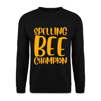 Spelling Bee Champ - Unisex Sweatshirt - black - Front - Alina (178cm) & Michal (187cm)