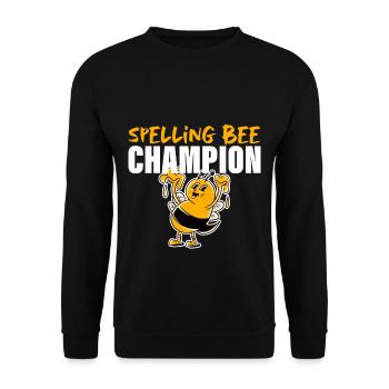 Spelling Bee Champ 4 - Unisex Sweatshirt - black - Front - Alina (178cm) & Michal (187cm)