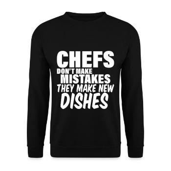 Les chefs ne font pas d’erreurs, ils font de nouveaux plats 2 - Sweat-shirt Unisexe - noir - Devant - Alina (178cm) & Michal (187cm)