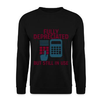 Fully Depreciated But Still In Use 2 - Unisex Pullover - Schwarz - Vorne - Alina (178cm) & Michal (187cm)