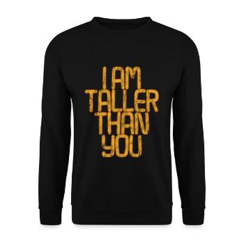 I Am Taller Than You 3 - Unisex Pullover - Schwarz - Vorne - Alina (178cm) & Michal (187cm)