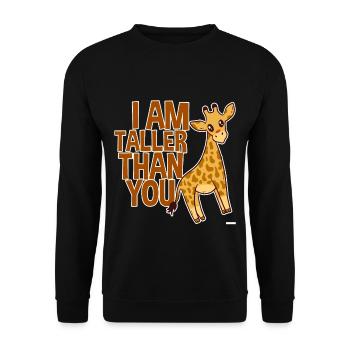 I Am Taller Than You 4 - Unisex Pullover - Schwarz - Vorne - Alina (178cm) & Michal (187cm)