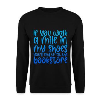 You'll End Up At The Bookstore - Unisex Sweatshirt - black - Front - Alina (178cm) & Michal (187cm)