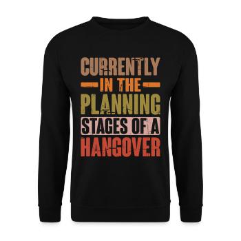 Actuellement dans les étapes de planification d’une gueule de bois 2 - Sweat-shirt Unisexe - noir - Devant - Alina (178cm) & Michal (187cm)
