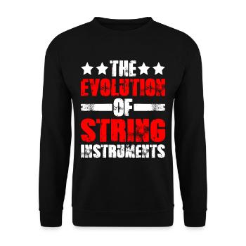 The Evolution Of String Instruments 2 - Unisex Sweatshirt - black - Front - Alina (178cm) & Michal (187cm)