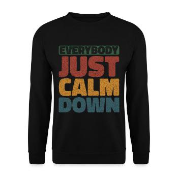 Tout le monde se calme 4 - Sweat-shirt Unisexe - noir - Devant - Alina (178cm) & Michal (187cm)