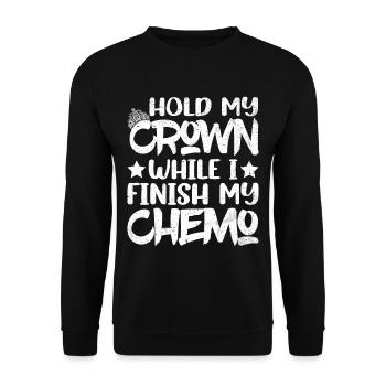 Tenez ma couronne pendant que je termine ma chimio 48 - Sweat-shirt Unisexe - noir - Devant - Alina (178cm) & Michal (187cm)