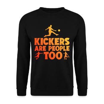 Kickers Are People Too 28 - Unisex Pullover - Schwarz - Vorne - Alina (178cm) & Michal (187cm)