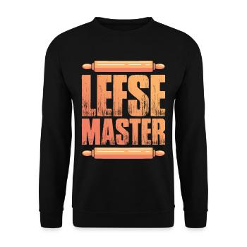 Lefse Master 12 - Unisex Sweatshirt - black - Front - Alina (178cm) & Michal (187cm)