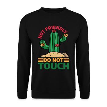 Pas amical, ne touchez pas 13 - Sweat-shirt Unisexe - noir - Devant - Alina (178cm) & Michal (187cm)