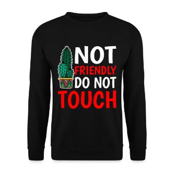 Pas amical, ne touchez pas 14 - Sweat-shirt Unisexe - noir - Devant - Alina (178cm) & Michal (187cm)