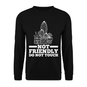 Pas amical, ne touchez pas 15 - Sweat-shirt Unisexe - noir - Devant - Alina (178cm) & Michal (187cm)