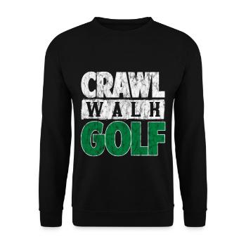 Crawl Walk Golf 3 - Unisex Sweatshirt - black - Front - Alina (178cm) & Michal (187cm)