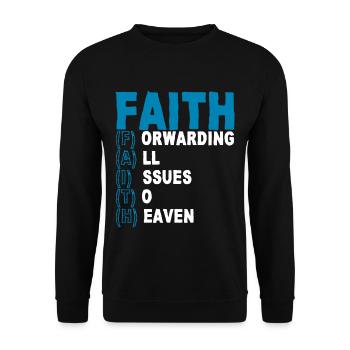 La foi transmet toutes les questions au ciel 2 - Sweat-shirt Unisexe - noir - Devant - Alina (178cm) & Michal (187cm)