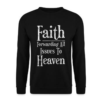La foi transmet toutes les questions au ciel 3 - Sweat-shirt Unisexe - noir - Devant - Alina (178cm) & Michal (187cm)