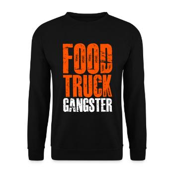 Food Truck Gangster - Unisex Sweatshirt - black - Front - Alina (178cm) & Michal (187cm)
