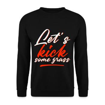 Let's Kick Some Grass 4 - Unisex Pullover - Schwarz - Vorne - Alina (178cm) & Michal (187cm)