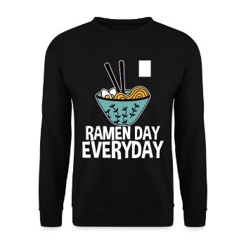 Ramen Day Everyday 4 - Unisex Sweatshirt - black - Front - Alina (178cm) & Michal (187cm)