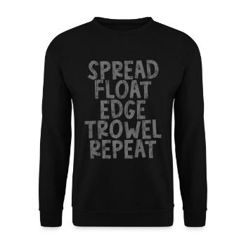 Truelle de bord flottant étalée Répéter 3 - Sweat-shirt Unisexe - noir - Devant - Alina (178cm) & Michal (187cm)