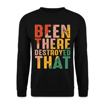 Been There Destroyed That 8 - Unisex Pullover - Schwarz - Vorne - Alina (178cm) & Michal (187cm)