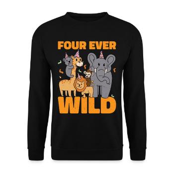 Four Ever Wild 43 - Unisex Pullover - Schwarz - Vorne - Alina (178cm) & Michal (187cm)