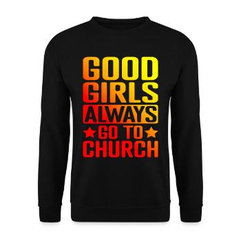 Les bonnes filles vont toujours à l’église 5 - Sweat-shirt Unisexe - noir - Devant - Alina (178cm) & Michal (187cm)