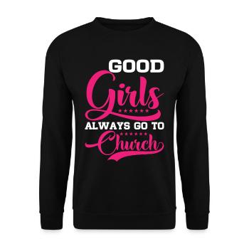 Les bonnes filles vont toujours à l’église 6 - Sweat-shirt Unisexe - noir - Devant - Alina (178cm) & Michal (187cm)