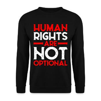 Human Rights Are Not Optional 9 - Unisex Sweatshirt - black - Front - Alina (178cm) & Michal (187cm)