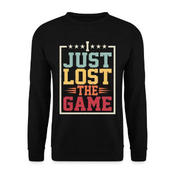 I Just Lost The Game 5 - Unisex Pullover - Schwarz - Vorne - Alina (178cm) & Michal (187cm)