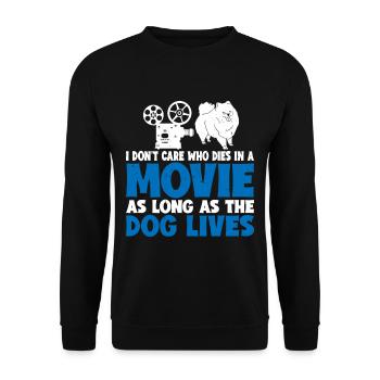 I Don't Care Who Dies As Long As The Dog Lives 6 - Unisex Pullover - Schwarz - Vorne - Alina (178cm) & Michal (187cm)