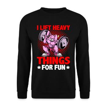 Je soulève des choses lourdes pour le plaisir 13 - Sweat-shirt Unisexe - noir - Devant - Alina (178cm) & Michal (187cm)