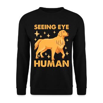 Seeing Eye Human 22 - Unisex Pullover - Schwarz - Vorne - Alina (178cm) & Michal (187cm)