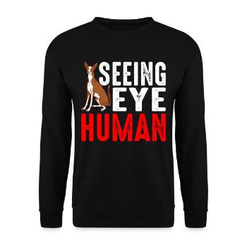 Seeing Eye Human 21 - Unisex Pullover - Schwarz - Vorne - Alina (178cm) & Michal (187cm)