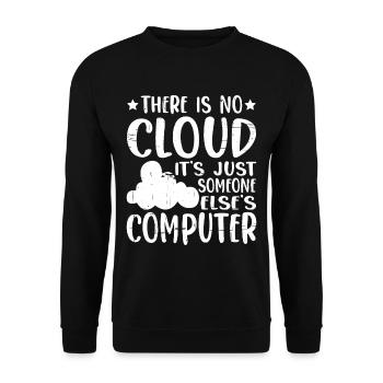 There Is No Cloud, It's Just Someone's Computer 14 - Unisex Pullover - Schwarz - Vorne - Alina (178cm) & Michal (187cm)
