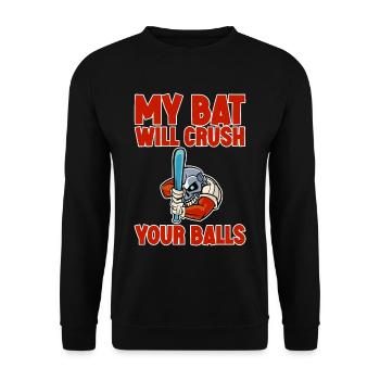 Ma chauve-souris écrasera vos balles 2 - Sweat-shirt Unisexe - noir - Devant - Alina (178cm) & Michal (187cm)