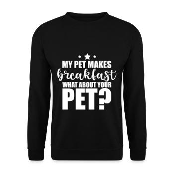 Mon animal prépare le petit-déjeuner, qu’en est-il de votre animal - Sweat-shirt Unisexe - noir - Devant - Alina (178cm) & Michal (187cm)