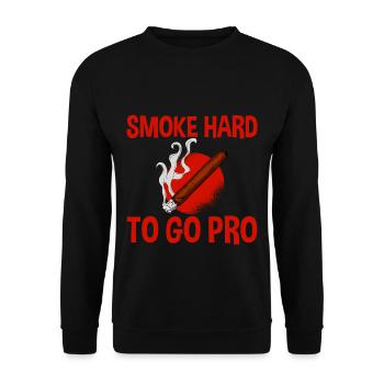 Smoke Hard To Go Pro - Unisex Pullover - Schwarz - Vorne - Alina (178cm) & Michal (187cm)