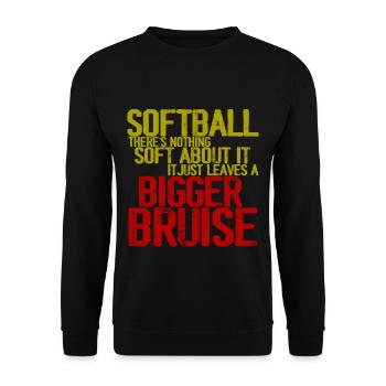 Softball, There's Nothing Soft About it 3 - Unisex Sweatshirt - black - Front - Alina (178cm) & Michal (187cm)