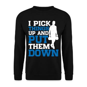 Je ramasse des choses et je les dépose 8 - Sweat-shirt Unisexe - noir - Devant - Alina (178cm) & Michal (187cm)