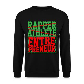 Rapper Athlete Entrepreneur 28 - Unisex Sweatshirt - black - Front - Alina (178cm) & Michal (187cm)